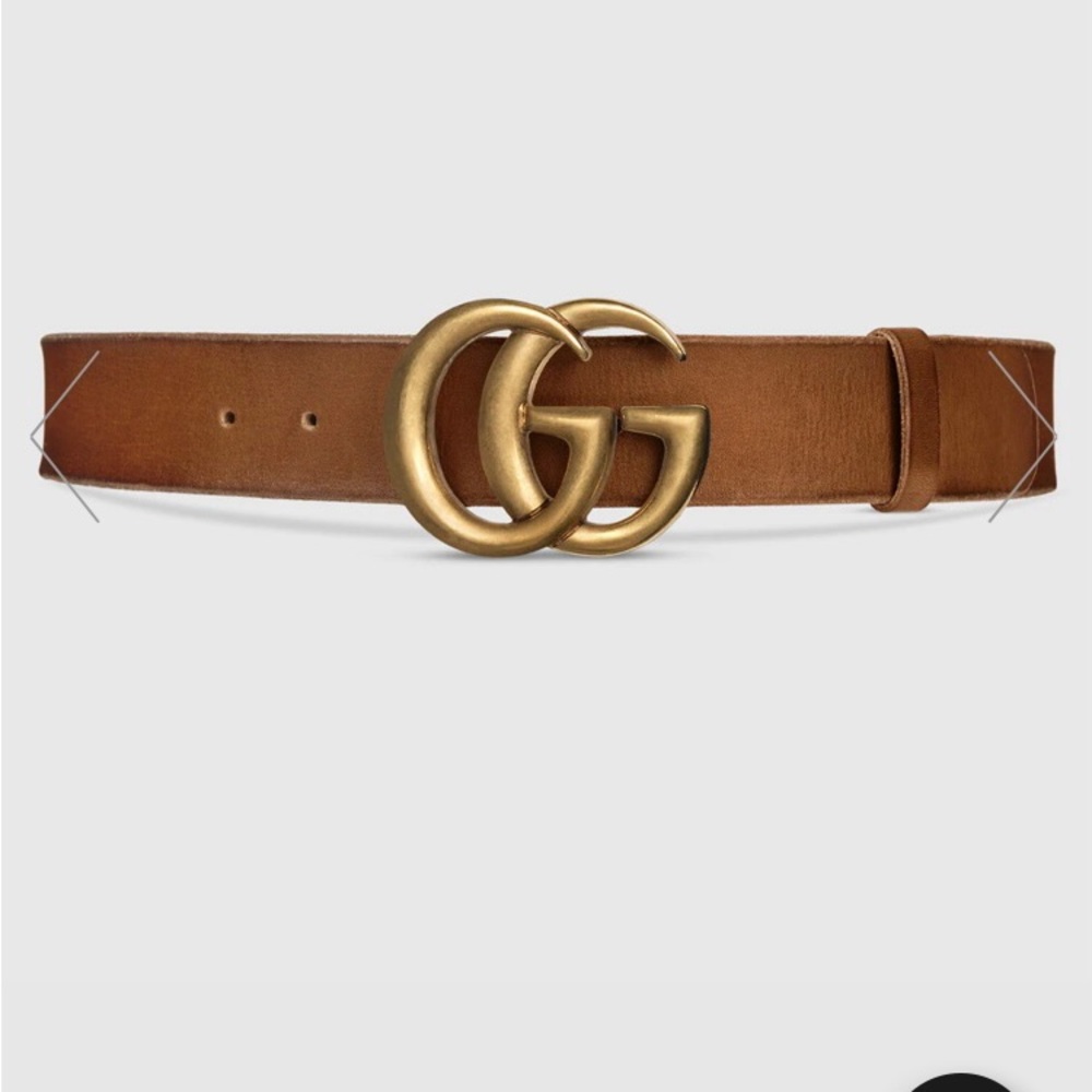 Gucci Leather Double G Belt Size 85